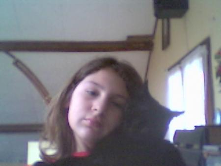 ma petite soeur et un de mes chat pepito